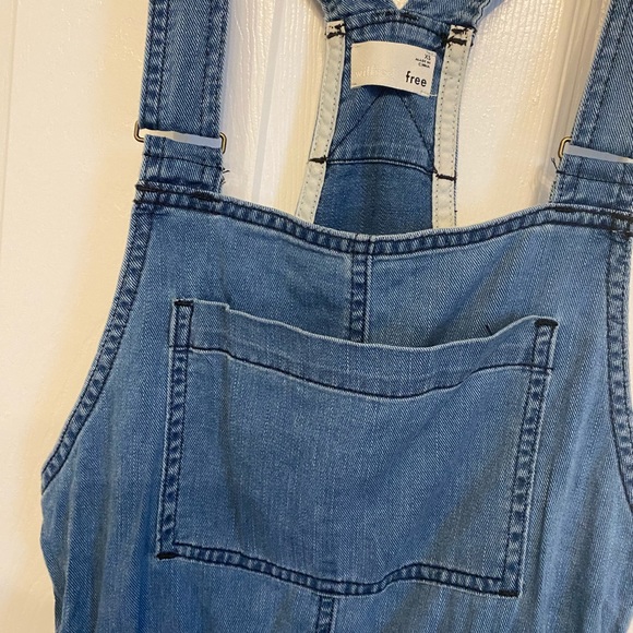 Aritzia Wilfred Free Beatriz Chambray Jean Shorts Overall Romper Size XS - Picture 5 of 15